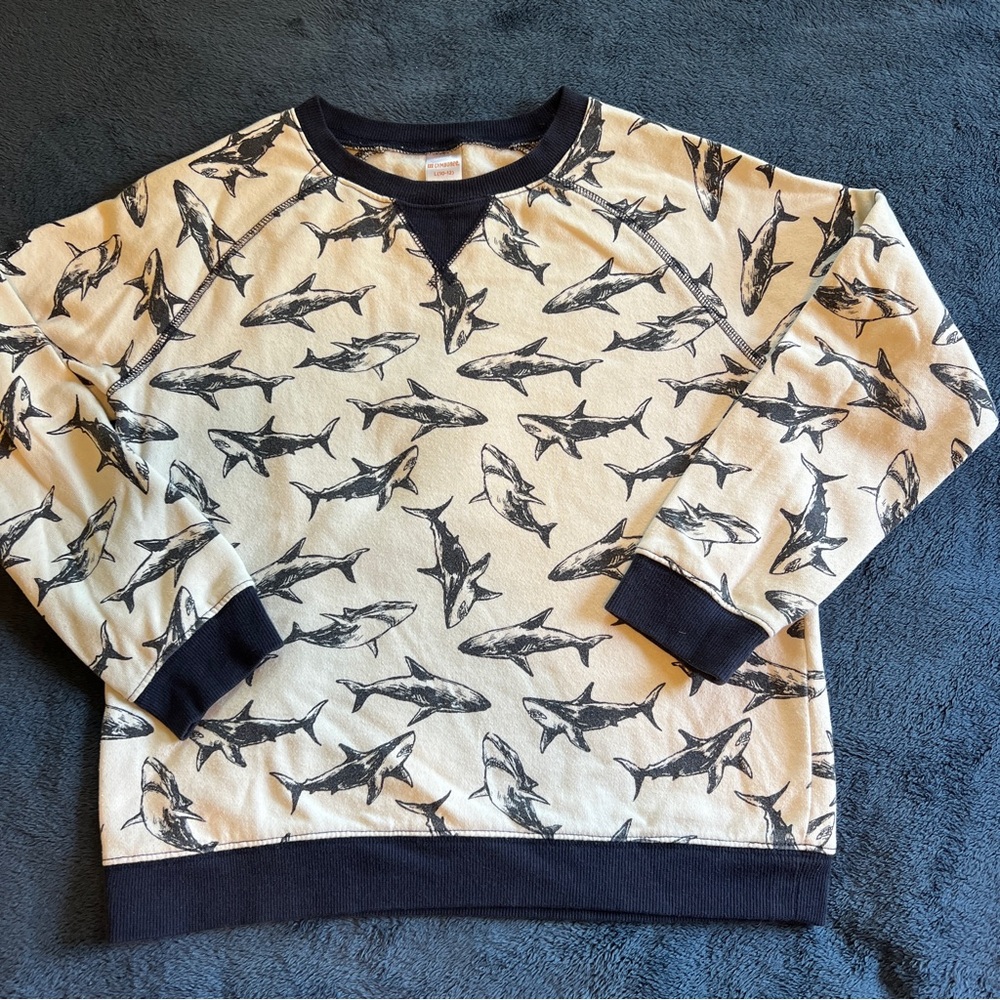 Gymboree Shark Sweatshirt 10/12 Large